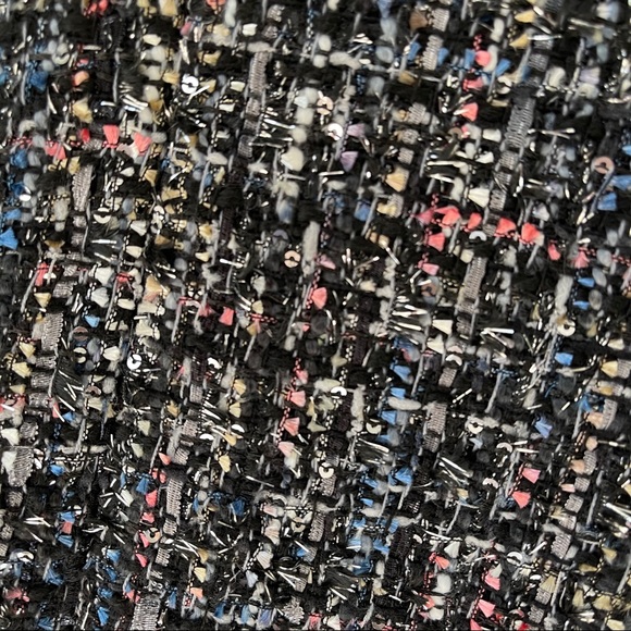 Zara Metallic Tweed Boucle Jacket Pearl Buttons - Picture 10 of 11